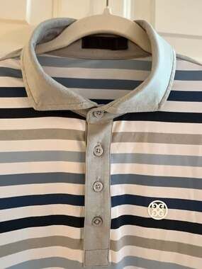 G/FORE Men's Performance Stripe Polo Shirt Mens Large G4MF23K001B